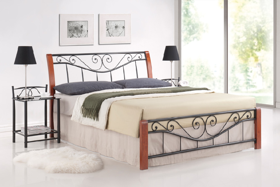 Manželská postel 160 cm Parma A (s roštem)