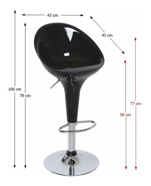 Barová židle Abby Nova černá