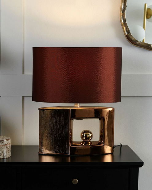 Stolní lampa Ducero (hnědá)