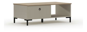 Konferenční stolek Demandaron (taupe + dub silverjack)