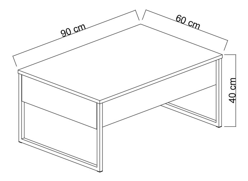 Konferenční stolek Luna 1 (Ořech + Zlatá)