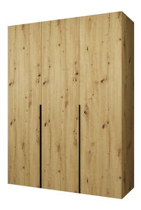 Šatní skříň 150 cm Alice 1 (dub artisan + černá)