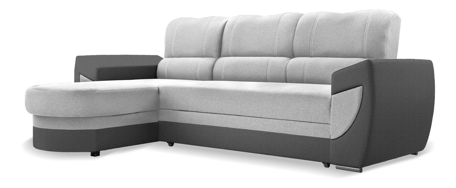 Rohová sedacia súprava Trento (světlešedá + šedá) (L)