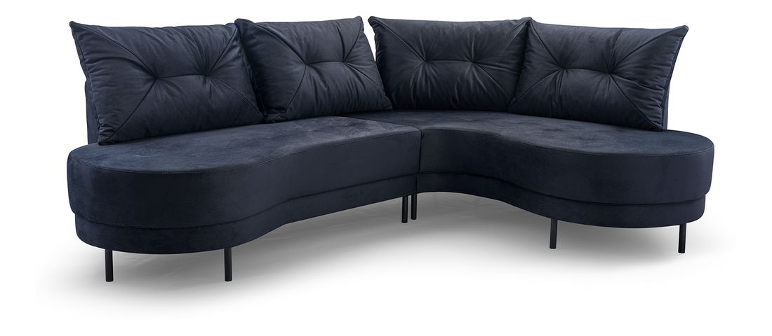 Rohová sedací souprava Aida (černá) (P)