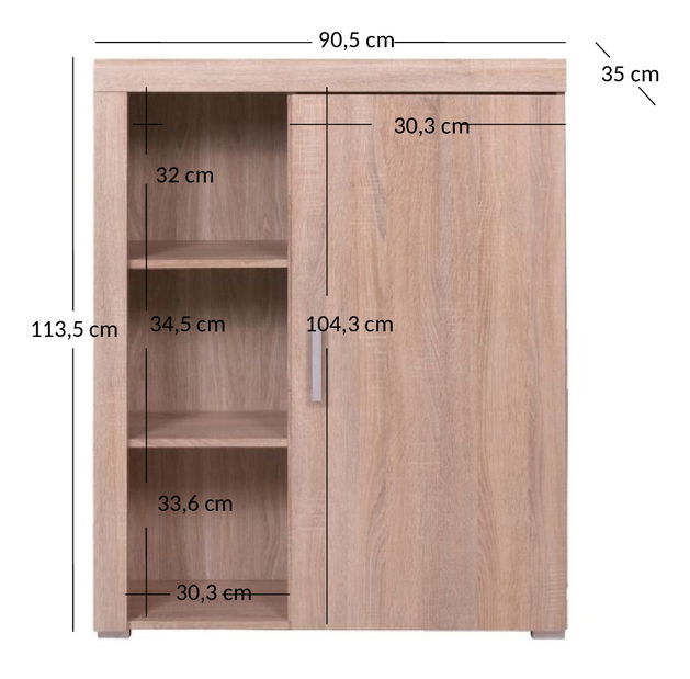 Regál Dalila 1D (dub sonoma)