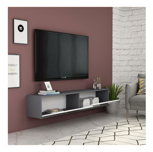 TV stolek/skříňka Vupaki (antracit + bílá)