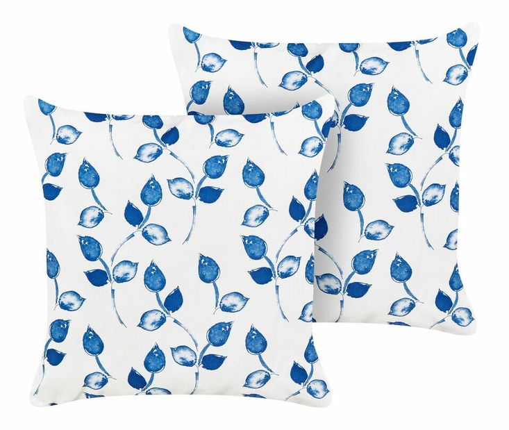 Sada 2 ozdobných polštářů 45 x 45 cm Torbo (bílá)