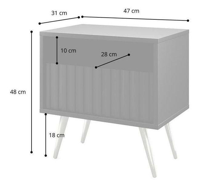 Noční stolek Biel B3 (černá + dub wotan)