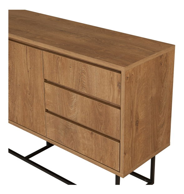 Souprava nábytku do obývacího pokoje Laxi 1 (ořech + černá)