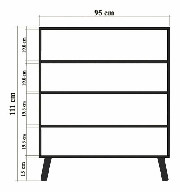 Skříňka Maluxe (Vícebarevné)