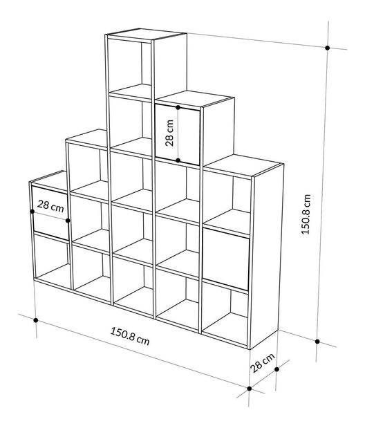 Regál Paltea (bílá)