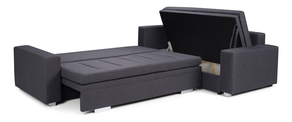 Rohová sedací souprava Triste (tmavě hnědá) (L)