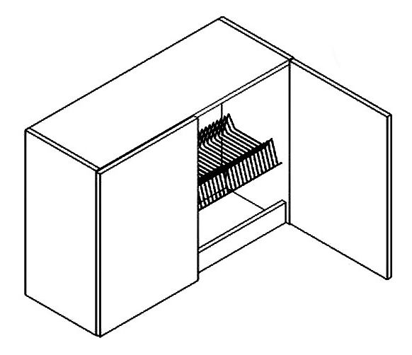 Horní kuchyňská skříňka Moreno W80 s odkapávačem