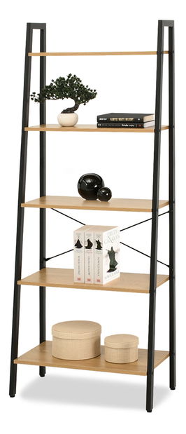 Regál Jeans (dub + černá)