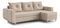  Rohová sedací souprava Eugenie (P) (světlobéžová)
