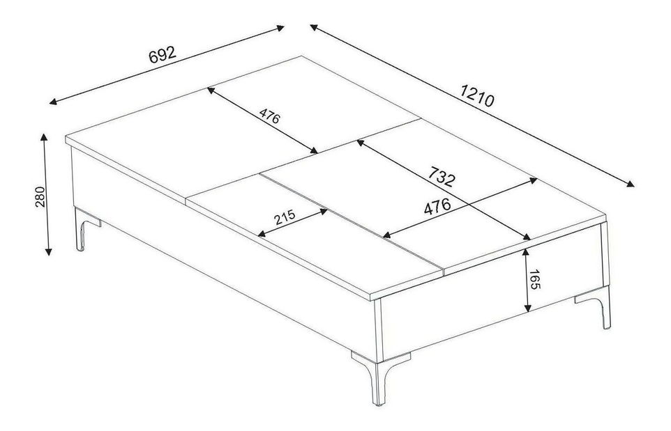Konferenční stolek Erina (ořech)