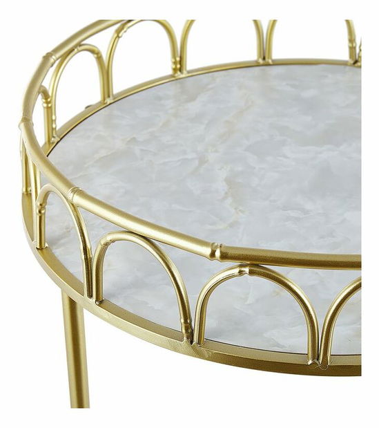 Servírovací vozík SAFTA (zlatá + mramorový efekt) *výprodej