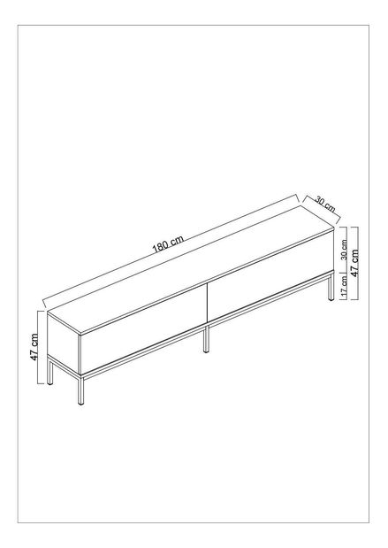 TV stolek/skříňka Vibubi 2 (antracit + černá)