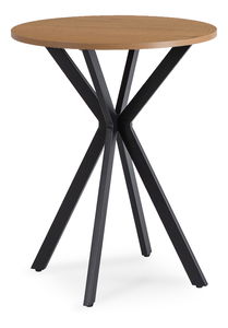 Jídelní stůl Loren 60 (dub zlatý + černá) (pro 4 osoby)