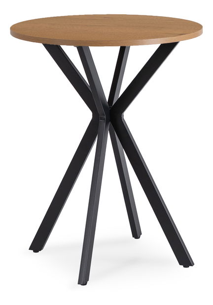 Jídelní stůl Loren 60 (dub zlatý + černá) (pro 4 osoby)