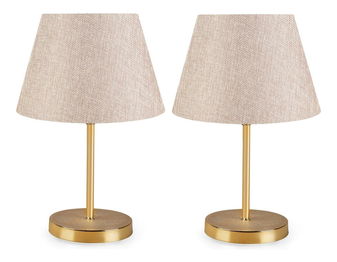 Set 2ks. stolních lamp Astalasso 1 (krémová + zlatá)