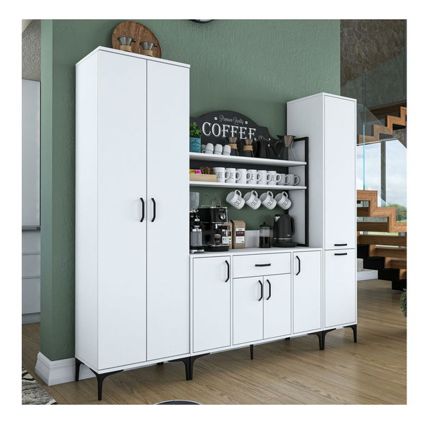 Set kuchyňských skříněk Jenaretta 50 (bílá + černá)