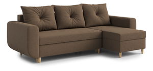  Rohová sedací souprava Eugenie (P) (hnědá)
