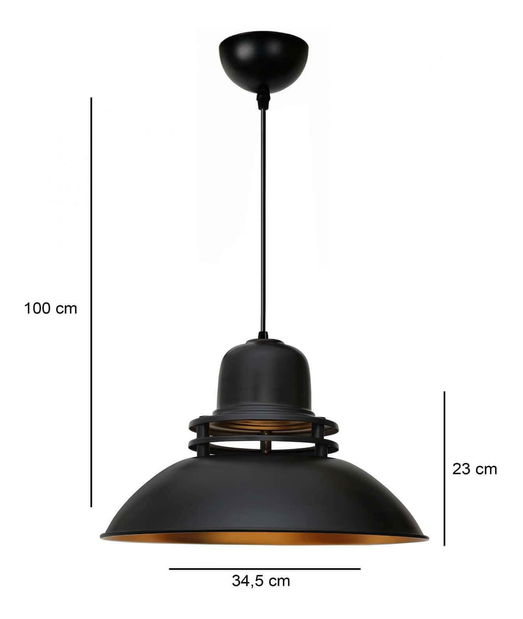 Stropní svítidlo Bockaressa 1 (černá)