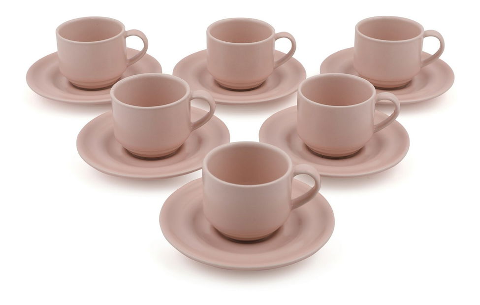 Kávová souprava (12 ks.) Pierot (růžová)