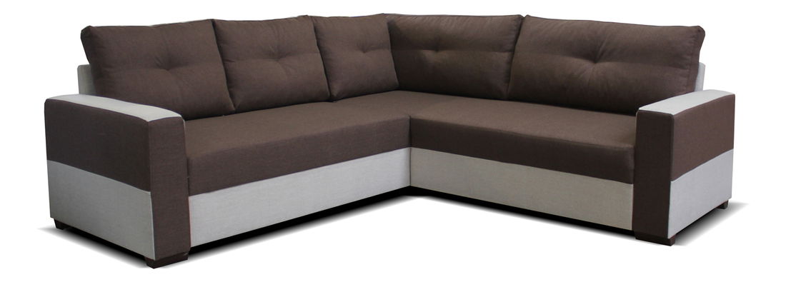 Rohová sedací souprava Arenna 2+BL+TAB (hnědá + béžová) (L)