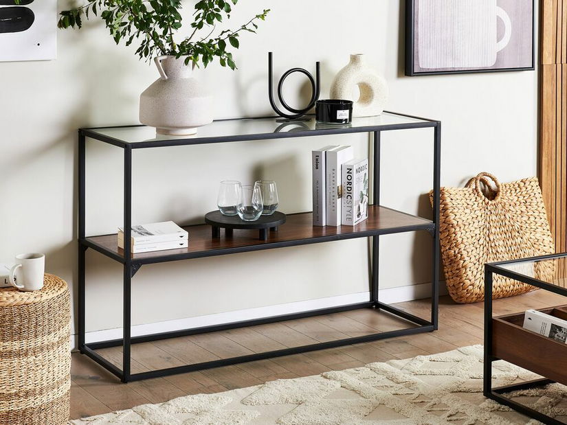 Konzolový stolek Tase (tmavé dřevo)