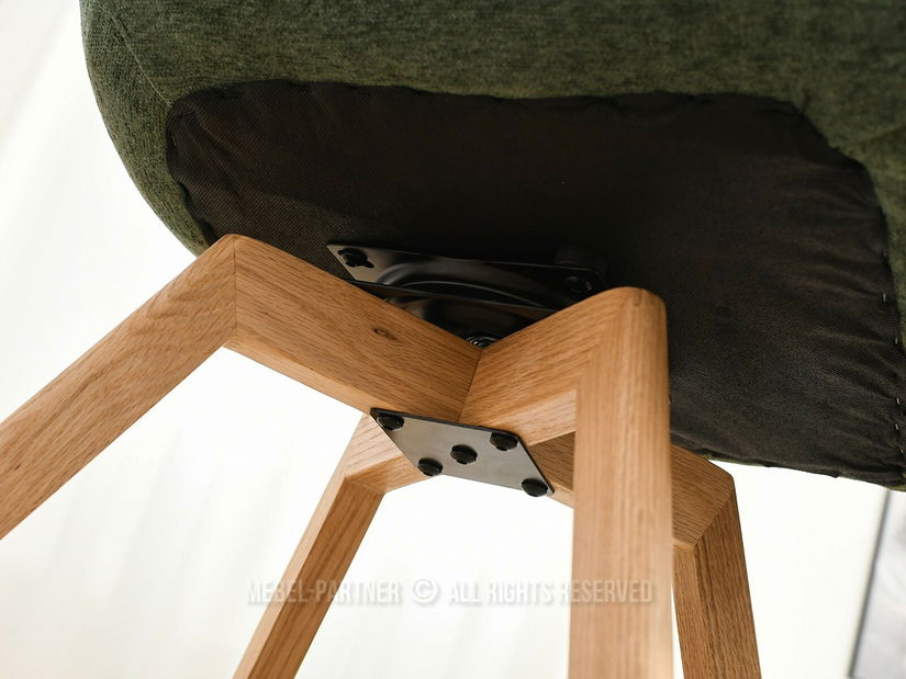 Židle Doris (zelená + dub)