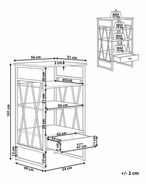Regál Kuna (tmavě šedá)