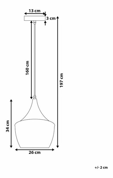 Závěsná lampa Flare (černá)