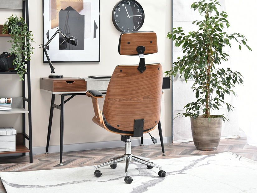 Křeslo Franc (ořech tmavý + chromová)