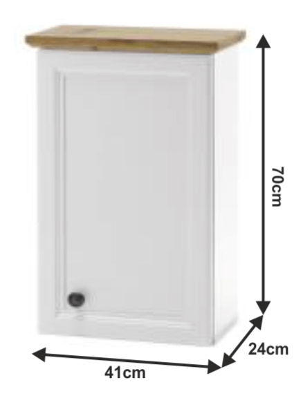 Koupelnová skříňka na stěnu Taryne (bílá)