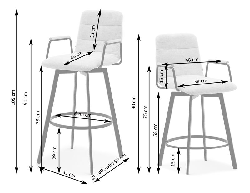 Židle Jindřich (krémová + černá)