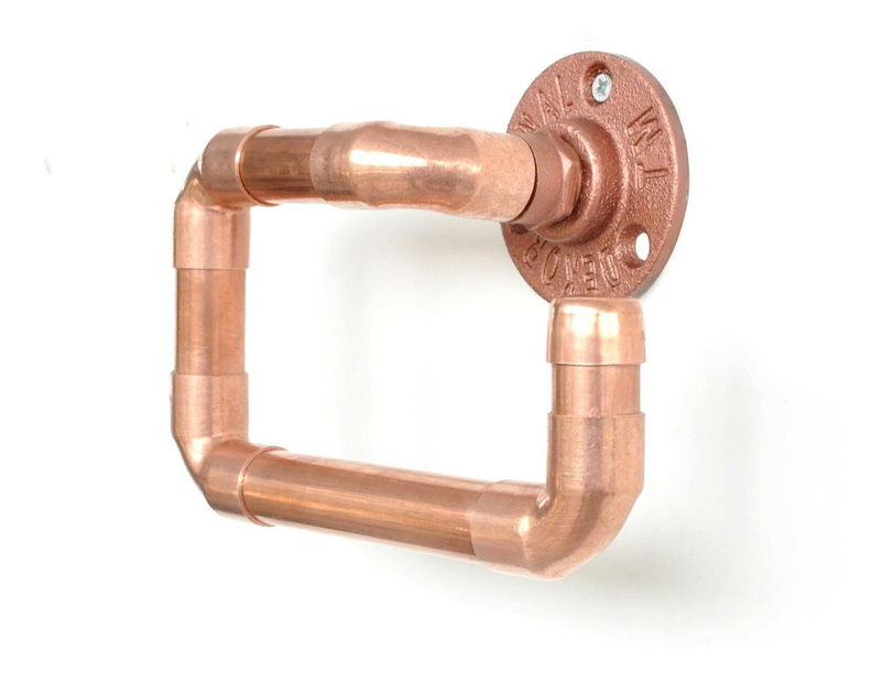 Nástěnný držák na toaletní papír Mapeno 9 (růžová + zlatá)