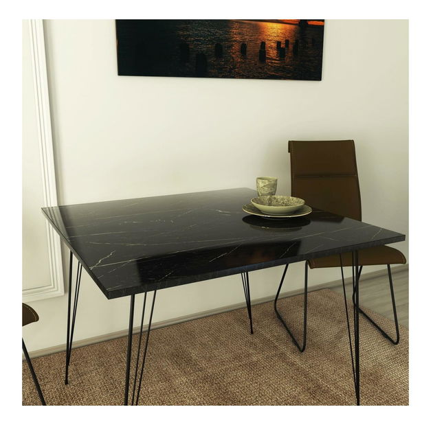 Jídelní stůl Sabuna 2 (pro 4 osoby) (černá)