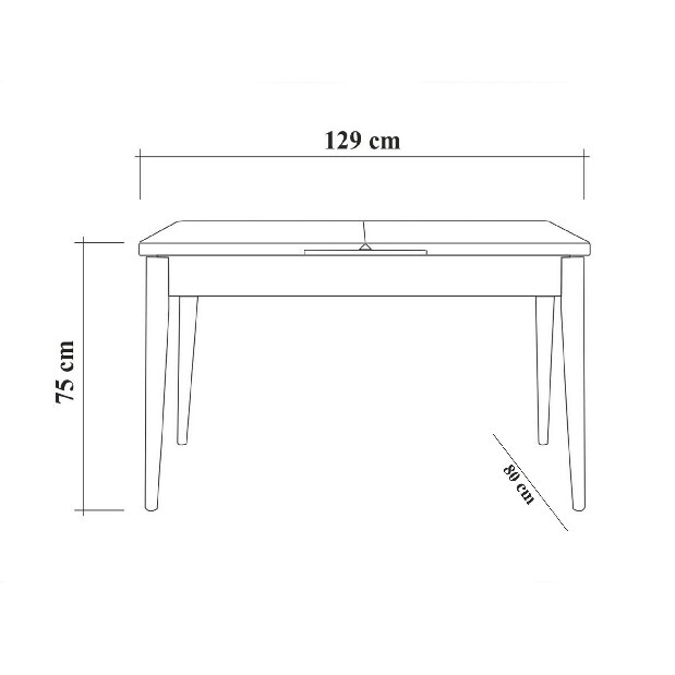 Rozkládací jídelní stůl se 2 židlemi a 2 lavicemi Vlasta (bílá + šedá)