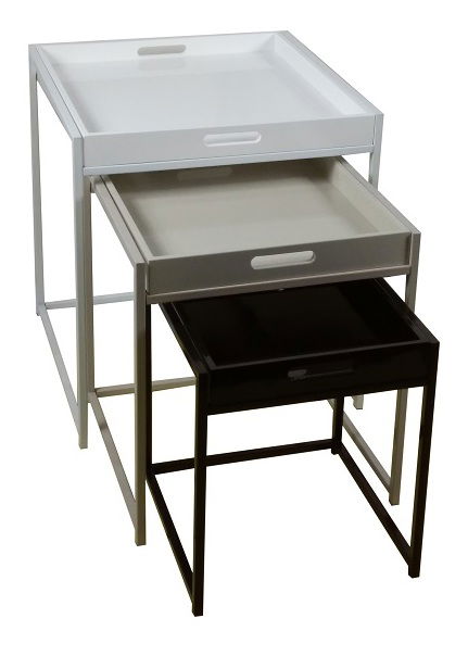 Příruční stolek Badseyn (3 ks.)