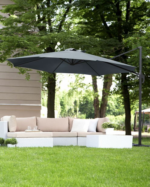 Zahradní slunečník 300 cm SAVISSI (hliník) (antracit)