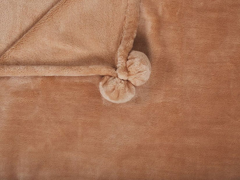 Deka 220x200 cm TEKRE (polyester) (hnědá)