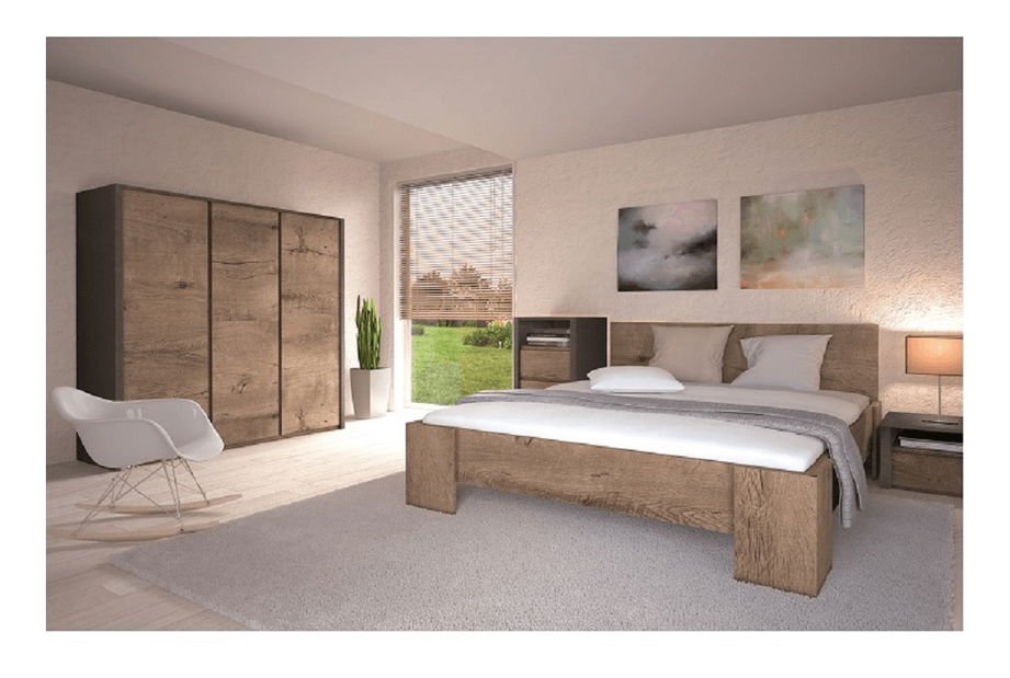 Manželská postel 180 cm Modestus L2 (s roštem)