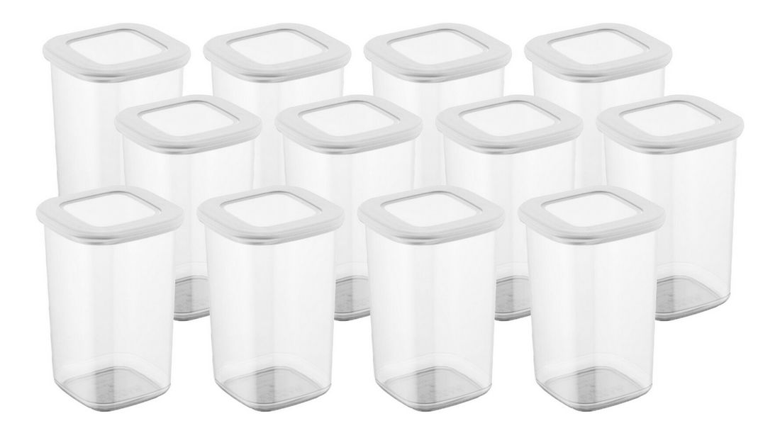 Sada úložných dóz na potraviny (12 ks.) Benda 12-12 (bílá)