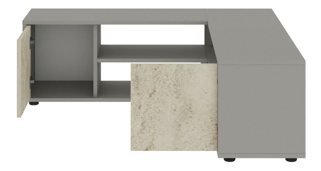 TV stolek/skříňka Rosyna (šedý travertin)