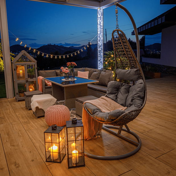 Závěsné houpací křeslo Avalanche 2 NEW (šedá + světlešedá)