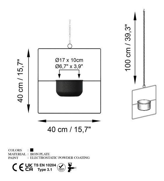 Dekorativní hrnec Panjabi (černá)