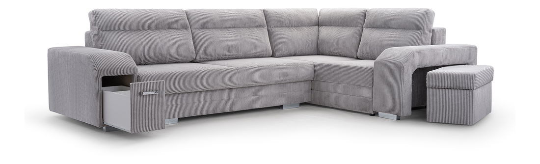 Rohová sedací souprava Alfredo (béžová) (P)