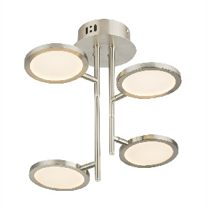 Stropní/nástěnné svítidlo LED Corsus 56005-18 (moderní/designové) (nikl + satinovaná)